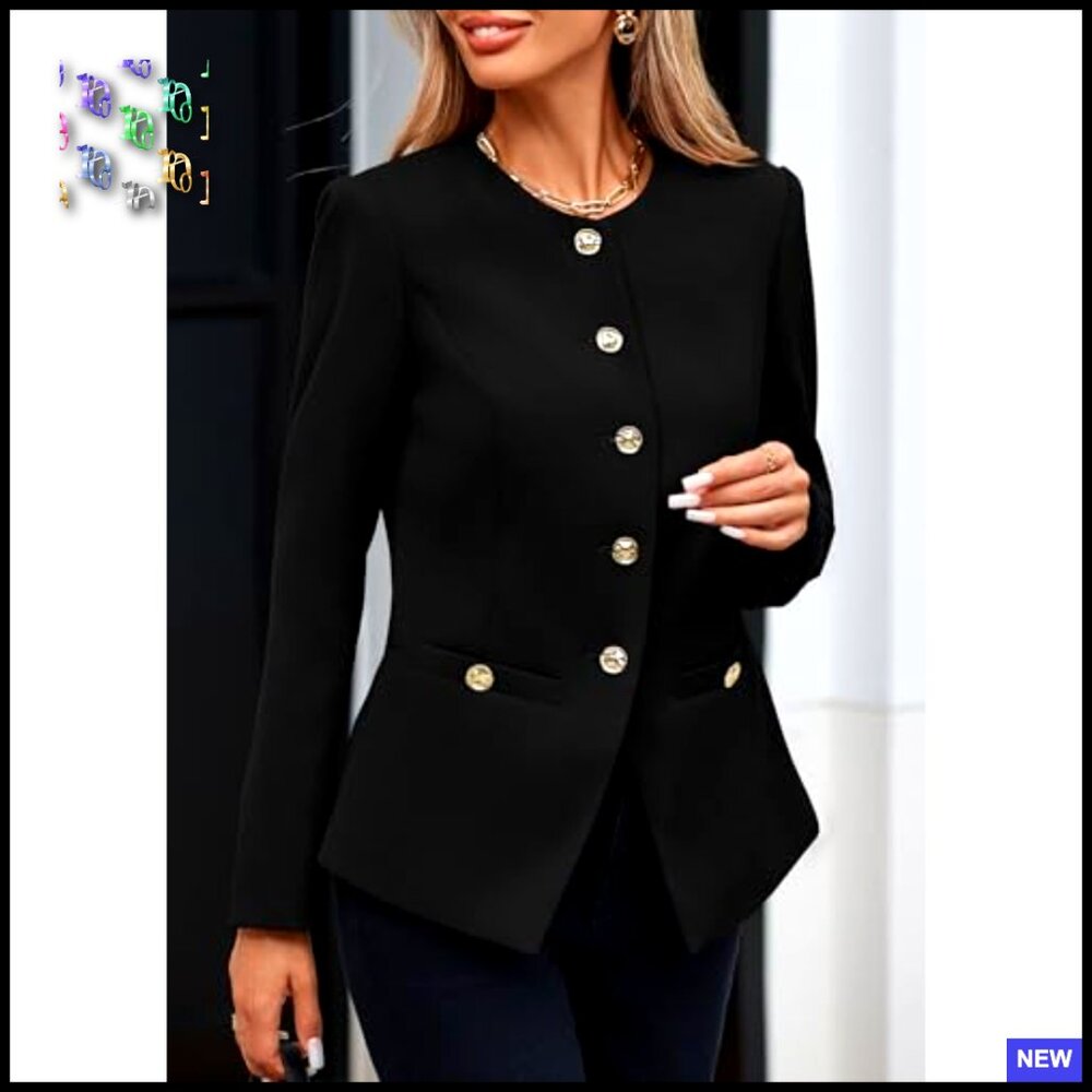 Fitted Blazer Lightweight Polyester Business Casu… - image 6